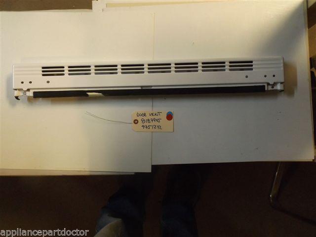 KITCHENAID STOVE 9751242 Vent, Door (white) USED PART KITCHENAID STOVE 9751242 Vent, Door (white) USED PART